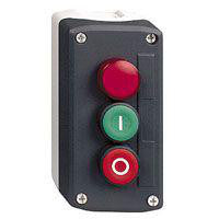 Trykknapbox 2/tryk+LED rød 230V - 1