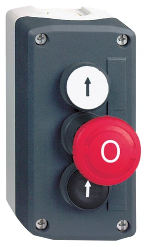 Trykknapbox 2/tryk+nødstop 2xNO+1xNC - 1