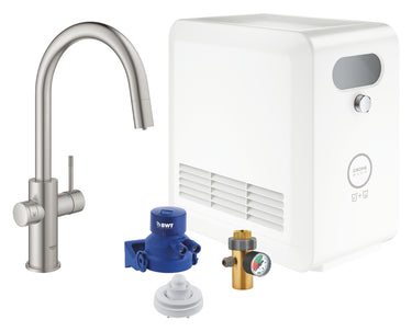 GROHE Blue Professional C-tud med udtræk mousseur SuperSteel - 1