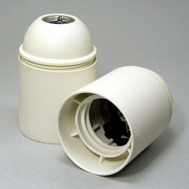 Fatning E27 M10 glat hvid - 1