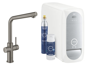 GROHE Blue Home etgrebs L-tud køkkenarmatur og køler EU bør Hard Graphite - 1