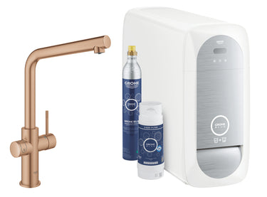 GROHE Blue Home etgrebs L-tud køkkenarmatur og køler EU bør Warm Sunset - 1