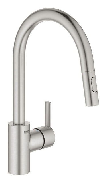 GROHE Feel køkkenarmatur med C-tud bruser dual SuperSteel - 1