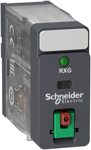 RXG stikbensrelæ med testknap og LED 1 C/O 10A og 230VAC - 1