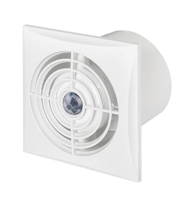 Silent ventilator med Timer & bevægelses sensor Ø100 System+ komplet med front panel - 1