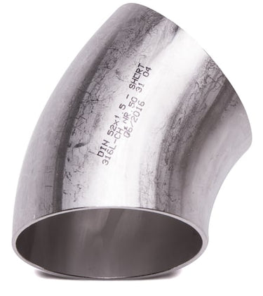 Bøjning 45° SWG 316L MAT Ø76X1,6 - 1
