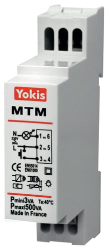 MTM500M Elektronisk trappeautomat med soft start/stop til din-skinne. - 1