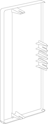 Endestykke TEK-ES161-3H RAL 9010 - 1
