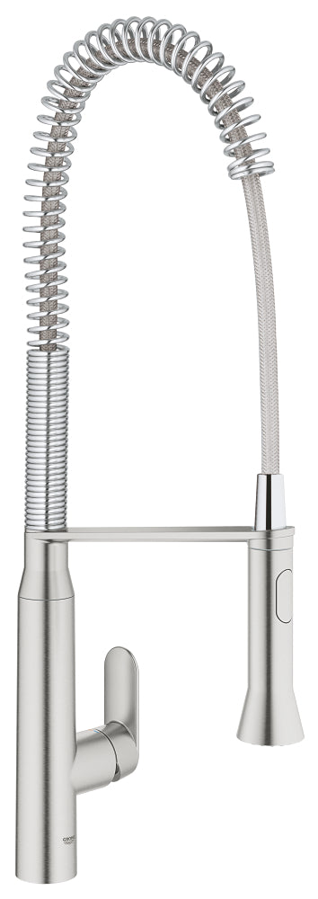 GROHE K7 et-grebs køkkenvask Profi-udtræksbruser Supersteel - 1
