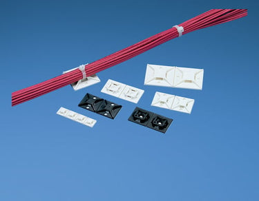 Anker for kabelbinder med lim 20X20 i pakker á 100 styk hvid - 1