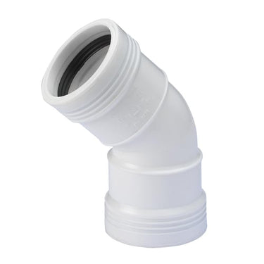 Wafix PLUS PP bøjning 45° x 40 mm hvid - 1