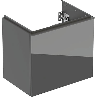 Geberit Acanto underskab til håndvask 60 cm 1 sk + 1 indv sk kompakt lava glas blankt/håndtag lava mat - 1