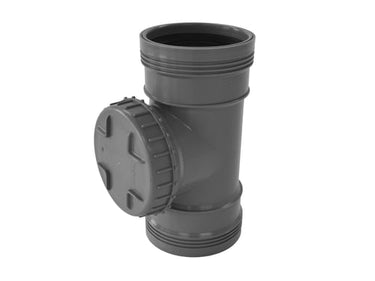 Wafix PLUS PP renserør 110 mm med dæksel grå - 1