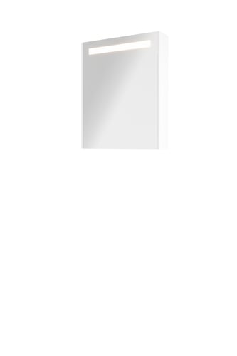 Sanibell Proline spejlskab med LED belysning 60 x 74 cm hvid højglans sidepaneler - 1