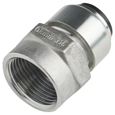 Roth overgang rustfri stål 15 mm x 1/2" muffe - 1