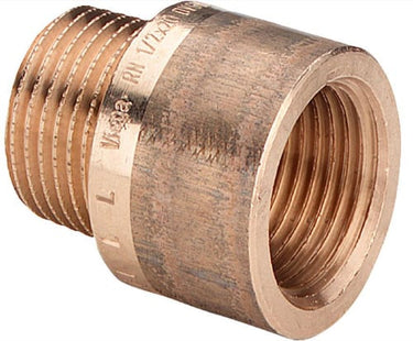 Viega haneforlænger 30 mm x 1/2" rødgods - 1