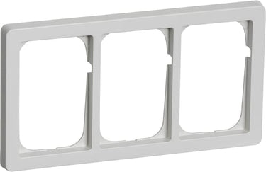 FUGA ramme Baseline 63 1,5 modul vandret tripel lysegrå - 1