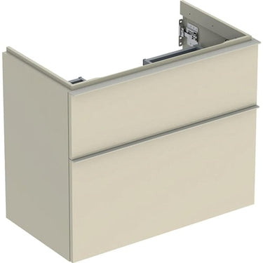 Geberit Icon vaskeskab 740 x 416 x 615 mm 2 skuffer sandgrå højkomprimeret trelags-spånplade lakeret blankpoleret - 1