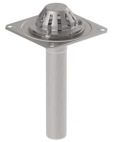 BLÜCHER tagafløb til selvfald og tagfolie lodret 280 x 280 mm Ø75 mm - 1