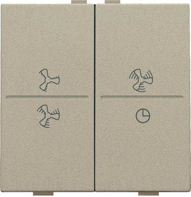Tangent med ventilations-symboler til trådløst 4-tryk champagne coated - 1