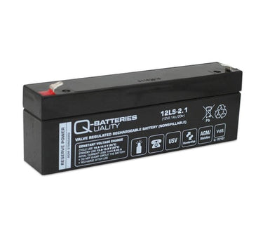 Q-Batteries 12V-2,1Ah blybatteri 178X35X61 VDS - 1