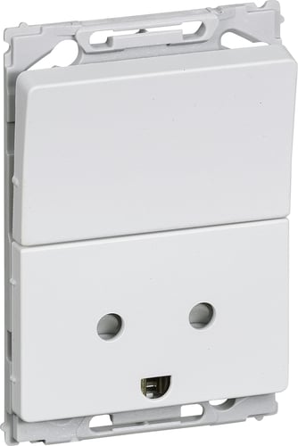 OPUS 66 stikkontakt med afbryder 2-pol med jord hvid - 1