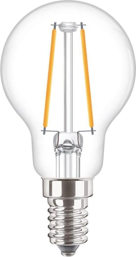 Philips CorePro LED Krone 2W (25W) P45 E14 827 Klar Glas - 1