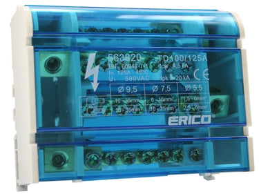 Distributions blok 100A 4P 1I35 1U16 5U6 - 1