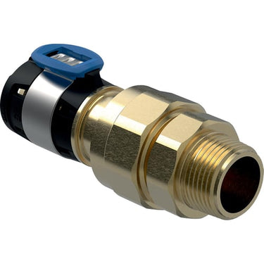 Geberit FlowFit union 20mmx1/2"x3/4" np blyfri siliciumbronze - 1