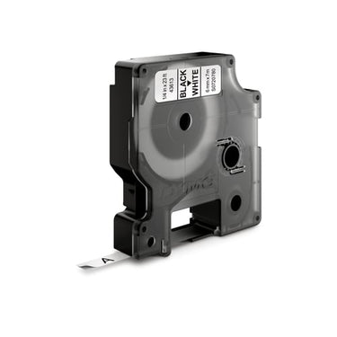 DYMO D1 tape sort/hvid 6mmx7m - 1