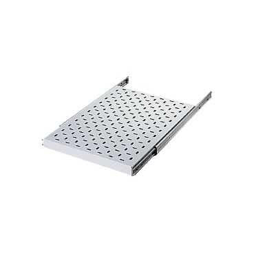 LEXCOM 19'' Rack Office LINE gulv · instrumenthylde perforeret udtræksbar 400 mm grå - 1