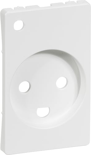 FUGA afdækning for stikkontakt 1,5 modul med LED-lampe 230 V 2-pol med jord hvid - 1