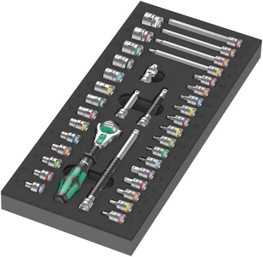 Wera 9720 Skumindsats 8000A Zyklop 1/4" sæt 1 37 dele - 1