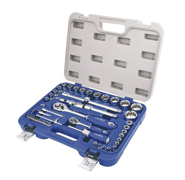 Irimo 1/4"-1/2" topnøglesæt tommer PH/PZ/LIGE 53 dele - 1