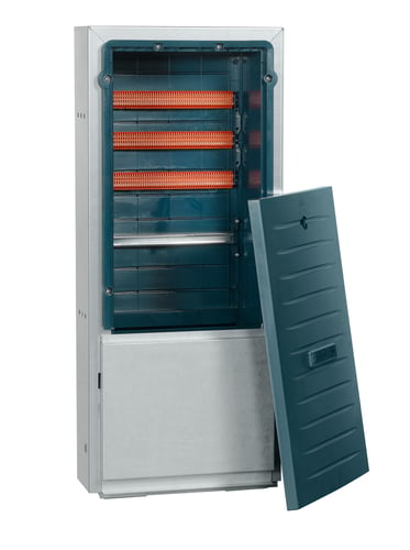 Kabelskab PK35D m plastlåge F-N skinne - 1