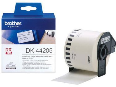 Papirtape Brother hvid 62 mm 30,48m aftagelig - 1
