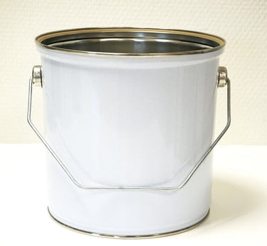 Blikspand hvid 2,5L uden låg - 1