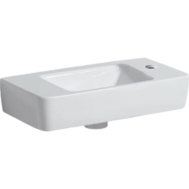 Geberit Renova Compact håndvask t/møbel 500 x 250 x 150 mm hvid porcelæn - 1