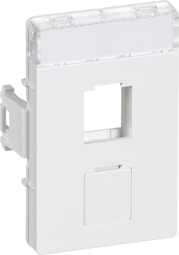 CLIC'LINE Dataudtag for 2x Keystone RJ45 1 modul hvid - 1