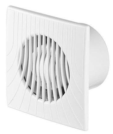 Ventilator med Timer & Hygrostat Ø100 hvidt front panel - 1