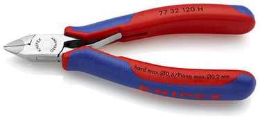 Knipex skævbider elektronik m/spidst hoved med affasning og skær med lille facet 120 mm - 1