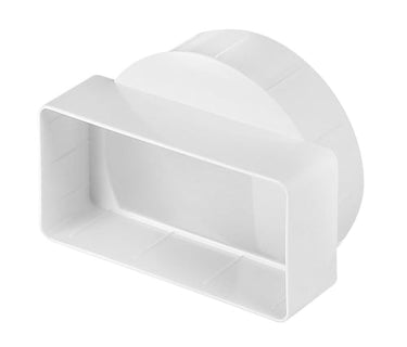 Rund Ø100 muffe til flad 55x110 mm - 1