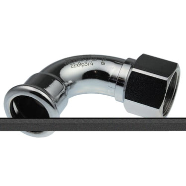 VSH bøjning 90° muffe/muffe 15 mm X 1/2 fz - 1