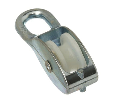 Taljeblok 15MM galvaniseret med 1 nylonhjul - 1