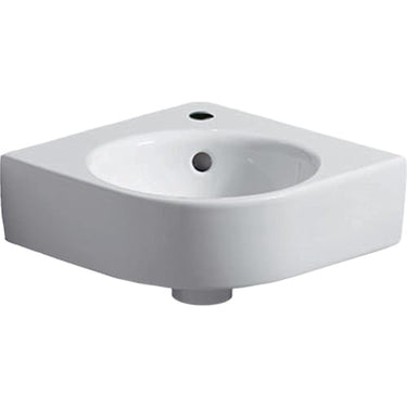 Geberit Renova Compact håndvask 450 x 395 x 155 mm hjørne hvid porcelæn - 1