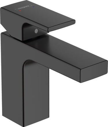 hansgrohe Vernis Shape 1-grebs håndvaskarmatur 100 med løft-op bundventil mat sort - 1