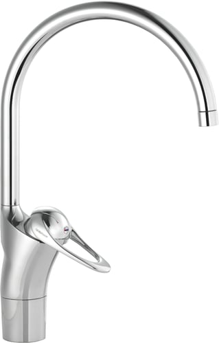 FM Mattsson 9000E II køkkenarmatur 233 mm høj C-tud forkromet - 1