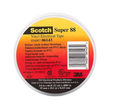 Scotch Super 88 vinyl el-tape sort 38 mm x 13,4 m - 1