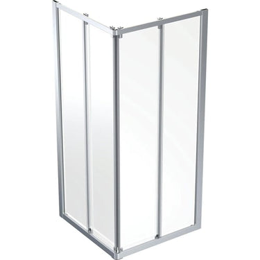 Ifö Showerama bruseafskærmning 900 x 900 x 2000 mm sølv/klar alu - 1