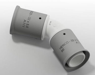 Henco pres vinkel 45° PVDF 32 x 32 mm - 1